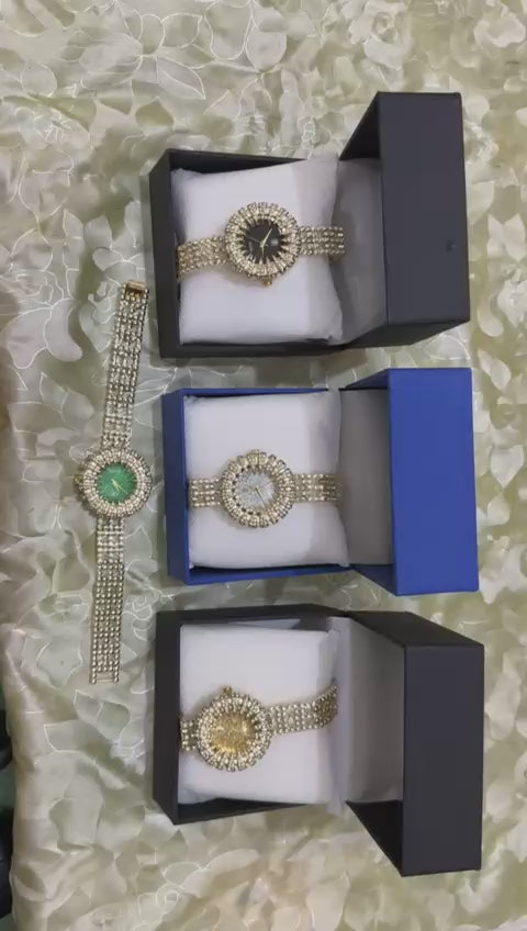 Noor Luxe Crystal Dial Women's Watch